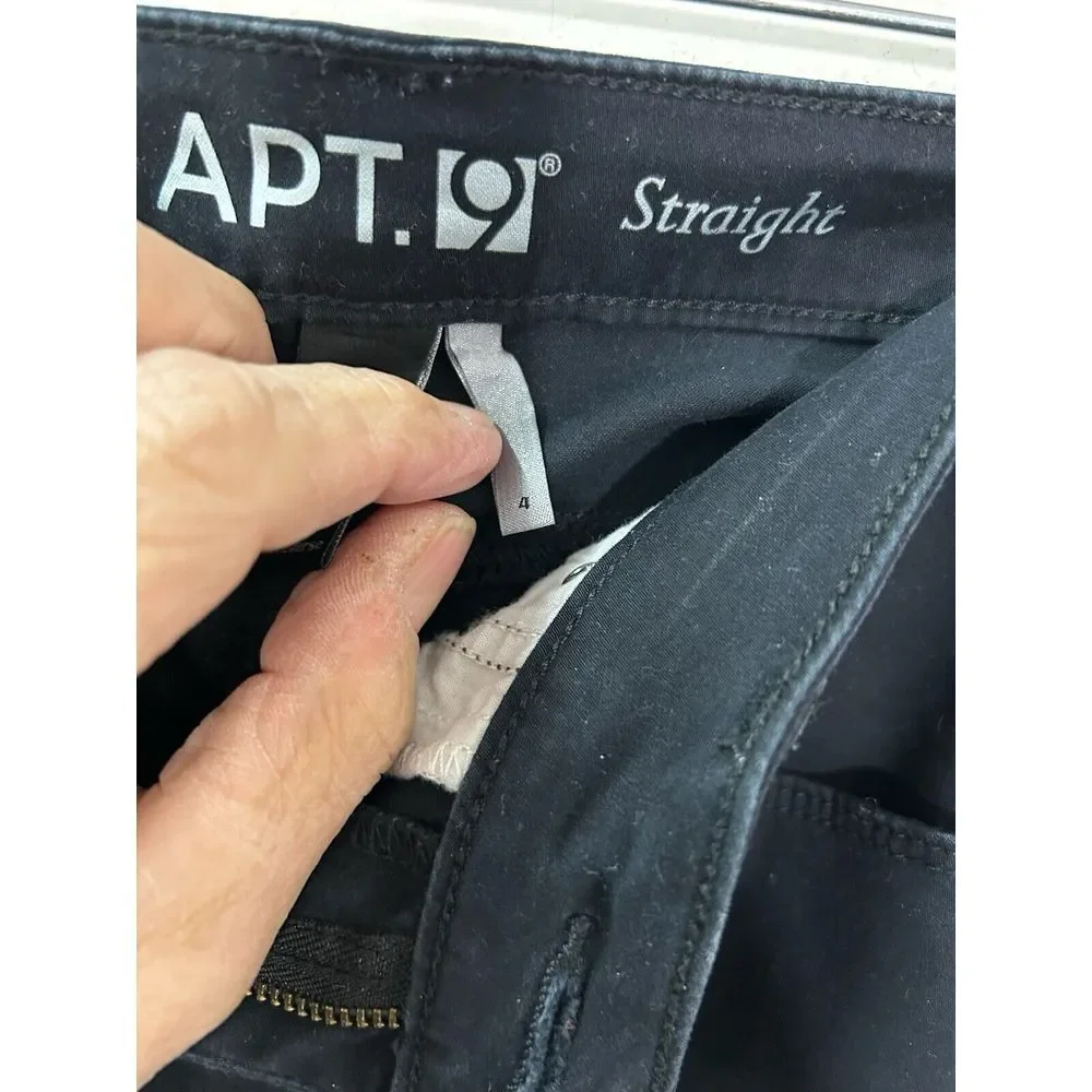 [Apt. 9] Size 4 Women's Straight Leg Mid Rise Tummy Control‎ Pants